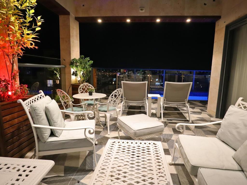 Luxury Rooftop Apartment In Netanja Exteriér fotografie