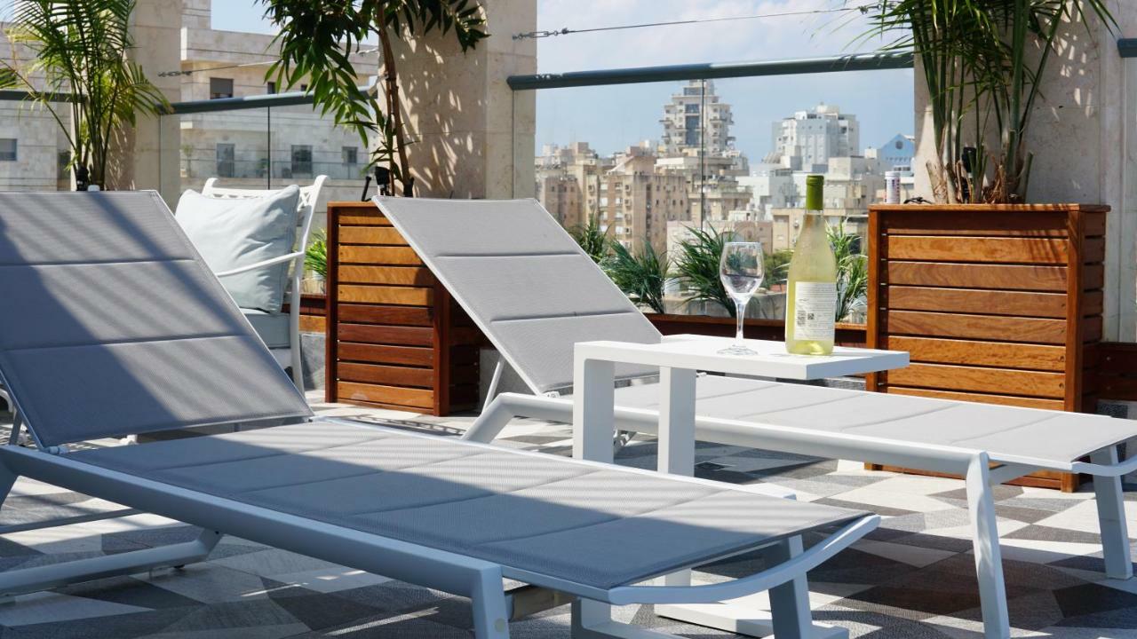 Luxury Rooftop Apartment In Netanja Exteriér fotografie